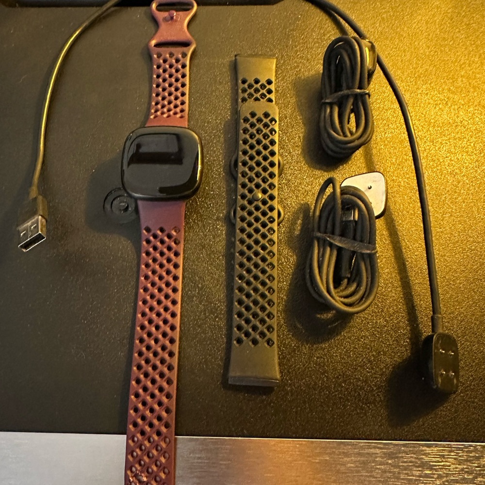 Fitbit Versa 3 Health & Fitness Smartwatch - 3 Chargers Extra Band